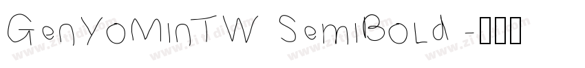 GenYoMinTW SemiBold 字体转换